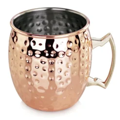 Verre à Moscow Mule Aspect Cuivre Martelé H 90 mm Ø 87 mm - Was Germany