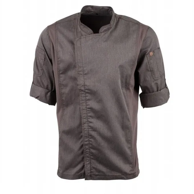 Veste de Cuisine Mixte Légère à Fermeture Eclair Hartford Urban Gris Graphite S - Chef Works