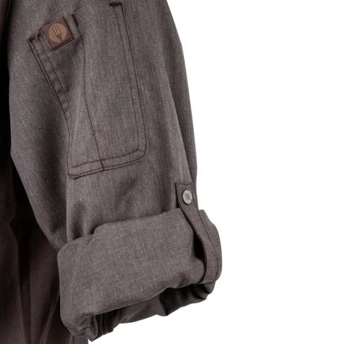 Veste de Cuisine Mixte Légère à Fermeture Eclair Hartford Urban Gris Graphite S - Chef Works