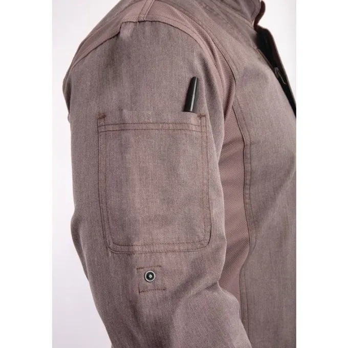 Veste de Cuisine Mixte Légère à Fermeture Eclair Hartford Urban Gris Graphite S - Chef Works