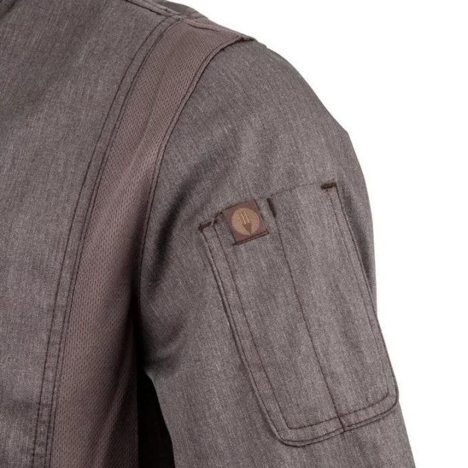 Veste de Cuisine Mixte Légère à Fermeture Eclair Hartford Urban Gris Graphite S - Chef Works