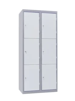Vestiaire Multicasiers Acier 2 Colonnes 6 Cases - L 600 mm