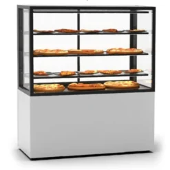 Vitrine Chaude avec Base 120 - 1200 x 600 x 1400 mm et avec Accès Frontal - 3 étagères Réglables - Sayl
