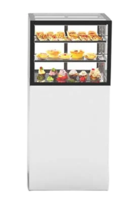Vitrine Chaude à 4 Faces avec Base 60 Serie Integra - 600 x 600 x 1400 mm et Sans Accès Frontal - Sayl