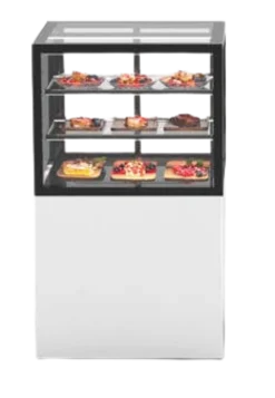 Vitrine Chaude 4 Faces avec Base 60 Serie Integra - 600 x 600 x 1100 mm et avec Accès Frontal - Sayl