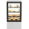 Vitrine Chaude 4 Faces avec Base 60 - 600 x 600 x 1400 mm et avec Accès Frontal - 3 étagères Réglables - Sayl