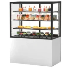 Vitrine Chaude 4 Faces avec Base 100 Serie Integra - 1000 x 600 x 1400 mm et Sans Accès Frontal - Sayl