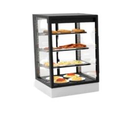 Vitrine Chaude 4 faces Série Sahara Integra base 60 - Accès Frontal avec Option GRAB&GO et Arrière - 3 Etagères - Sayl
