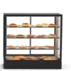 Vitrine Chaude 4 faces Série Sahara Integra base 100 - Accès Arrière - 2 Etagères - Sayl