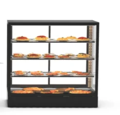 Vitrine Chaude 4 faces Série Sahara Integra base 100 - Accès Frontal et Arrière - 3 Etagères - Sayl