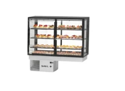 Vitrine Chaude Série Integra drop-in Sahara - Accès Frontal et Arrière - 3 Etagères - Portes Battantes - Sayl