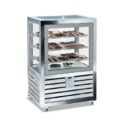 VITRINE CHOCOLAT - 1 PORTE - 3 ÉTAGÈRES VERRE - 264 L - Isotech