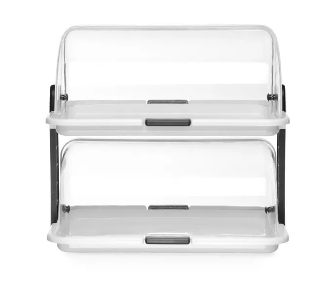 Vitrine à couvercle coulissant Roll top - double 380x260x(H)355 mm - Hendi