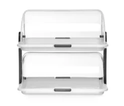 Vitrine à couvercle coulissant Roll top - double 465x310x(H)410 mm - Hendi