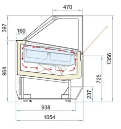 Vitrine à Crème Glacée - 870 Litres - Combisteel