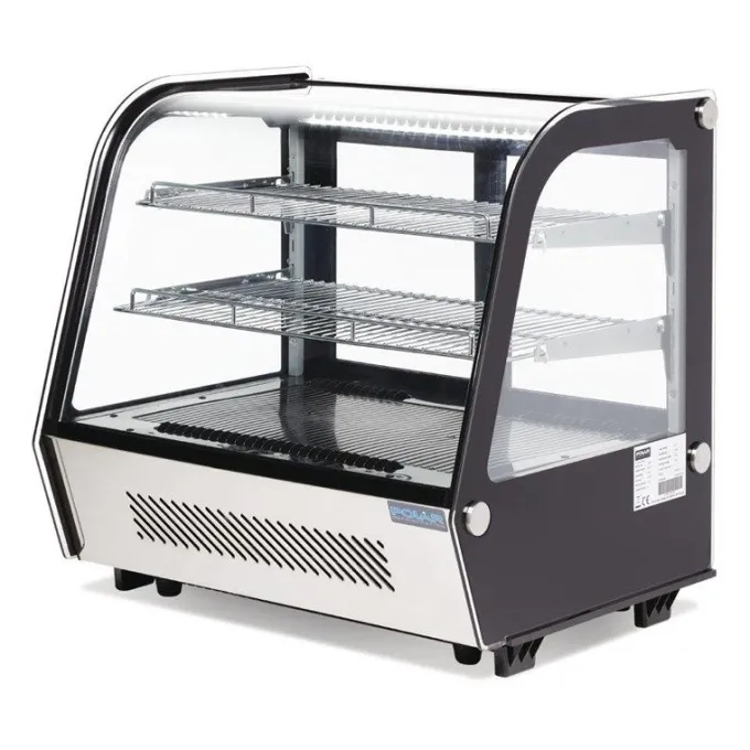 Vitrine de Comptoir Réfrigérée Série G Noire - 120 L - Polar