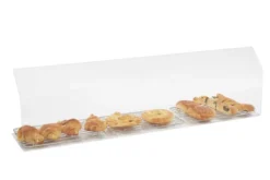 Vitrine de protection alimentaire en Plexiglas Retour incliné 100x25x30cm - Matériel CHR Pro