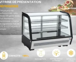 Vitrine de Présentation Réfrigérée 160 Litres - L2G
