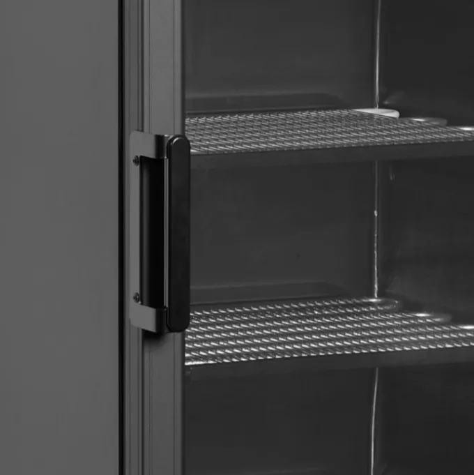 Vitrine froid négatif à porte vitrée chauffée - Couleur Noir - TEFCOLD