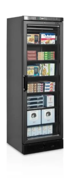 Vitrine froid négatif à porte vitrée chauffée - Couleur Noir - TEFCOLD