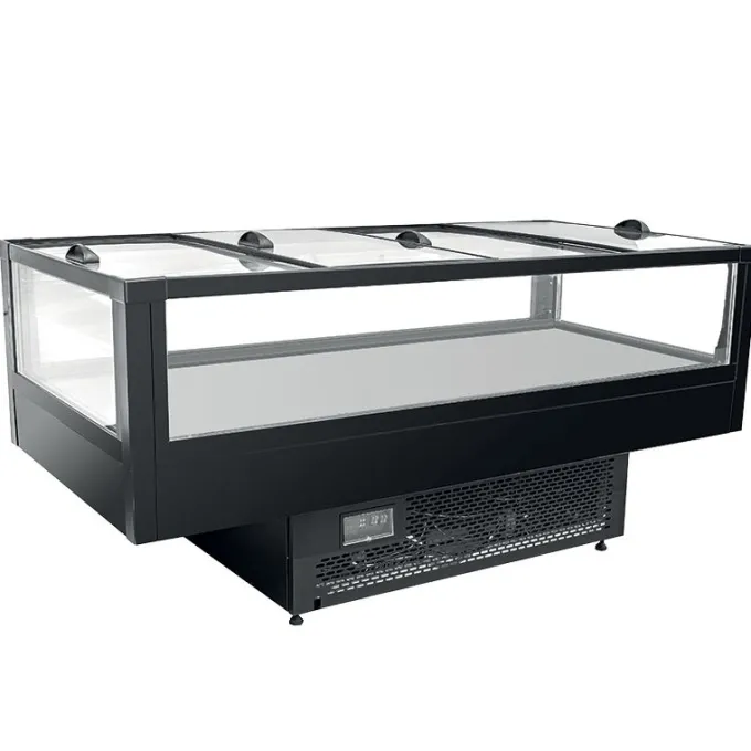 Vitrine Ilot Réfrigéré Self-Service URANUS Bi Température 4 Portes - Isotech