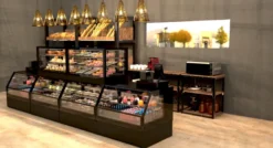 Vitrine Murale Chaude Série Integra Combi - Module Supérieur Version Froid et Module Inférieur en Version Chaud - Sayl