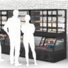 Vitrine Murale Chaude Série Integra Combi - Module Supérieur Versions Froid et Module Inférieur en Version Chaud - 2 Etagères - Sayl