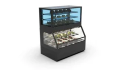 Vitrine Murale Série Integra Combi - Module Supérieur et Inférieur en Version Froid - 2 Etagères - Sayl