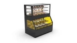 Vitrine Murale Série Integra Combi - Module Supérieur Version Neutre et Module Inférieur en Version Neutre - 3 Etagères - Sayl