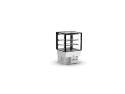 Vitrine Neutre avec Base 60 Integra Série Neutral - 2 Etagères - Accès Frontal GRAB&GO et Arrière - Sayl