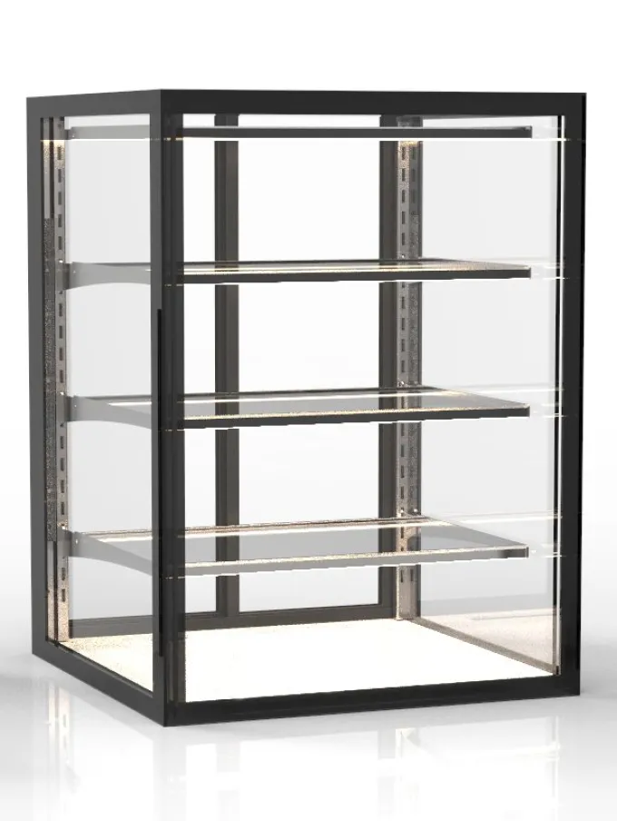 Vitrine Neutre avec Base 60 Integra Série Neutral - 3 Etagères - Accès Arrière - Sayl