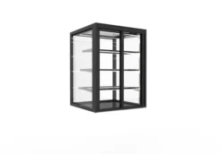 Vitrine Neutre avec Base 60 Integra Série Neutral - 3 Etagères - Accès Frontal GRAB&GO et Arrière - Sayl