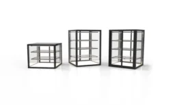 Vitrine Neutre avec Base 60 Integra Série Neutral - 3 Etagères - Accès front et Arrière - Sayl