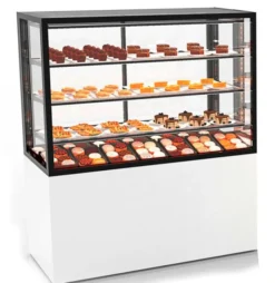 Vitrine Neutre avec Base 100 - 1000 x 600 x 1400 mm et Avec Accès Frontal - 3 étagères Réglables - Sayl