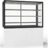 Vitrine Neutre avec Base 120 - 1200 x 600 x 1400 mm et avec Accès Frontal - 3 étagères Réglables - Sayl