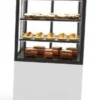 Vitrine Neutre à 4 Faces avec Base 60 - 600 x 600 x 1400 mm et Sans Accès Frontal - 3 étagères Réglables - Sayl