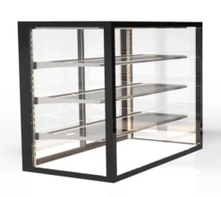 Vitrine Neutre Large Série Integra 3 Niveaux - 1000x820 mm - SAYL