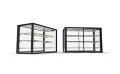 Vitrine Neutre Série Integra Compacte Neutral Base 120 - Accès Arrière - 3 Etagères - Sayl
