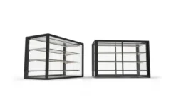 Vitrine Neutre Série Integra Compacte Neutral Base 120 - Accès Frontal et Arrière - 3 Etagères - Sayl