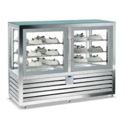 VITRINE NÉGATIVE STATIQUE - 2 PORTES - 6 GRILLES - 528 L - Isotech