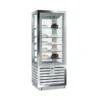 VITRINE NÉGATIVE VENTILÉE BI-TEMPÉRATURE - 1 PORTE - 3 ÉTAGÈRES VERRE - 264 L - Isotech