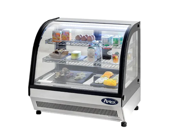 Vitrine à Poser Réfrigérée Vitre Bombée - 130 Litres - Atosa