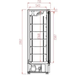 Vitrine Positive Self Service 2025 L 4 Portes - Combisteel