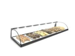 Vitrine Professionnelle Neutre 1 Etagère avec Eclairage - 1190x170 mm - SAYL