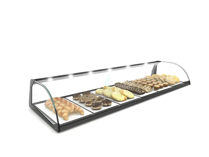 Vitrine Professionnelle Neutre 1 Etagère avec Eclairage - 1190x170 mm - SAYL