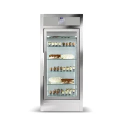 VITRINE PÂTISSERIE/GLACERIE - BI-TEMPÉRATURE VENTILÉE - 1 PORTE - 5 ÉTAGÈRES VERRE - 427 L - ISOTECH