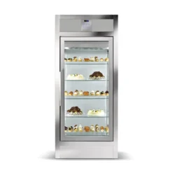 VITRINE PÂTISSERIE - POSITIVE VENTILÉE - 1 PORTE - 5 ÉTAGÈRES VERRE - 427 L - ISOTECH