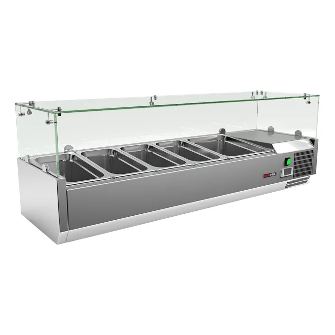 Vitrine refrigerée de comptoir 1x GN 1/2 + 4x GN 1/3 MCH 3140 - Redfox