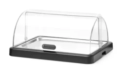 Vitrine Réfrigérante Buffet Couvercle Coulissant Roll-Top Duo UNIQ Noire - Hendi