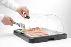 Vitrine Réfrigérante Buffet Couvercle Coulissant Roll-Top Duo UNIQ Noire - Hendi